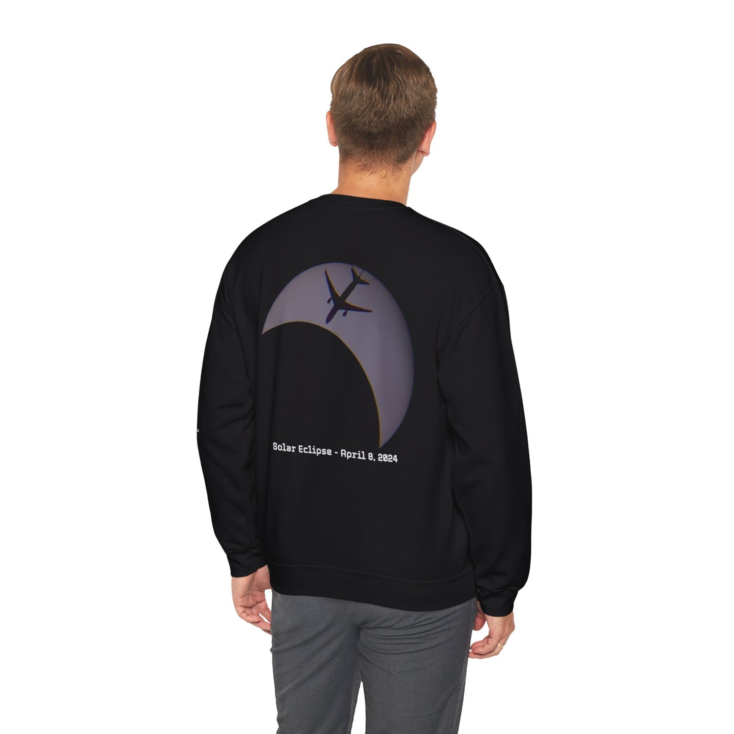 Solar Eclipse with Plane Crewneck