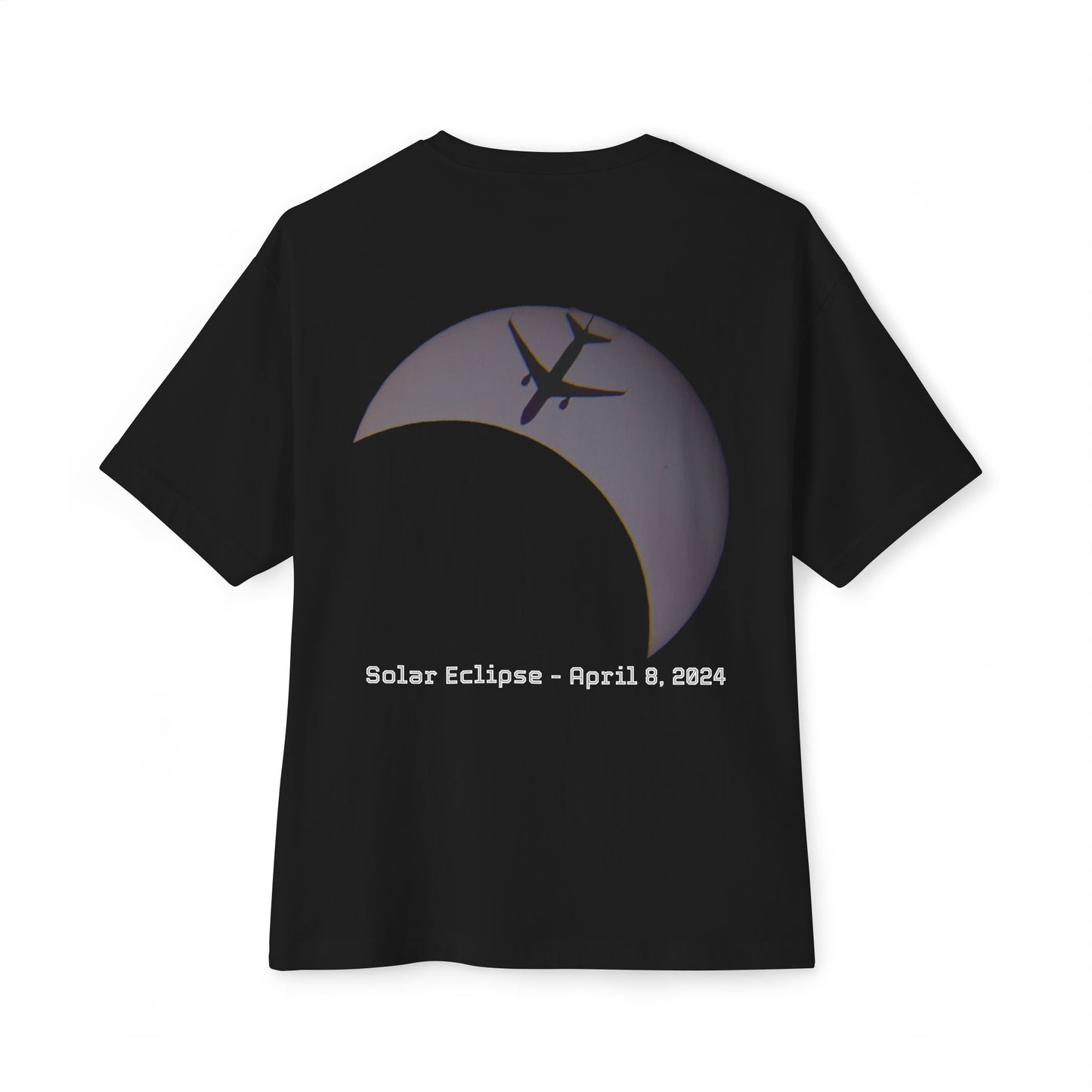 Solar Eclipse with Plane Oversized Tee